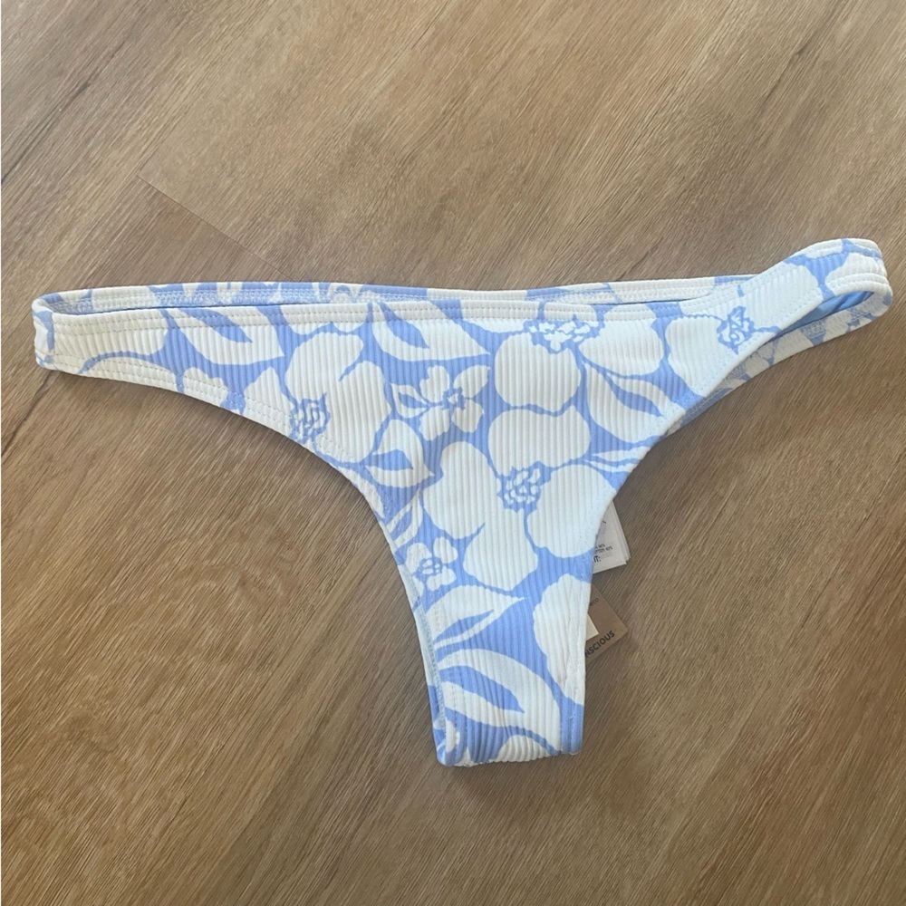 Billabong Blue Floral Lowrider Cheeky Bikini Bottoms